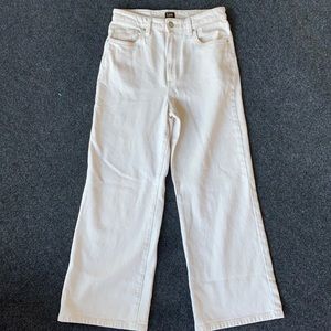 Lee jeans ecru cropped wide leg